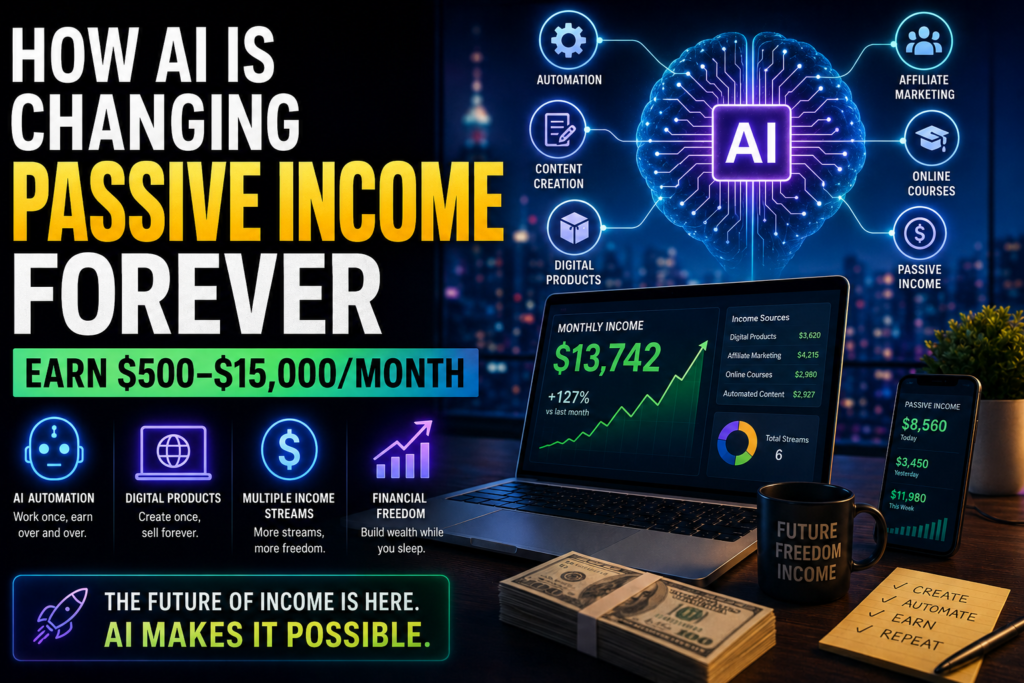 How AI is changing passive income forever make $5k-15000month