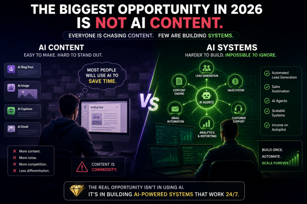 ai content vs ai systems opportunity