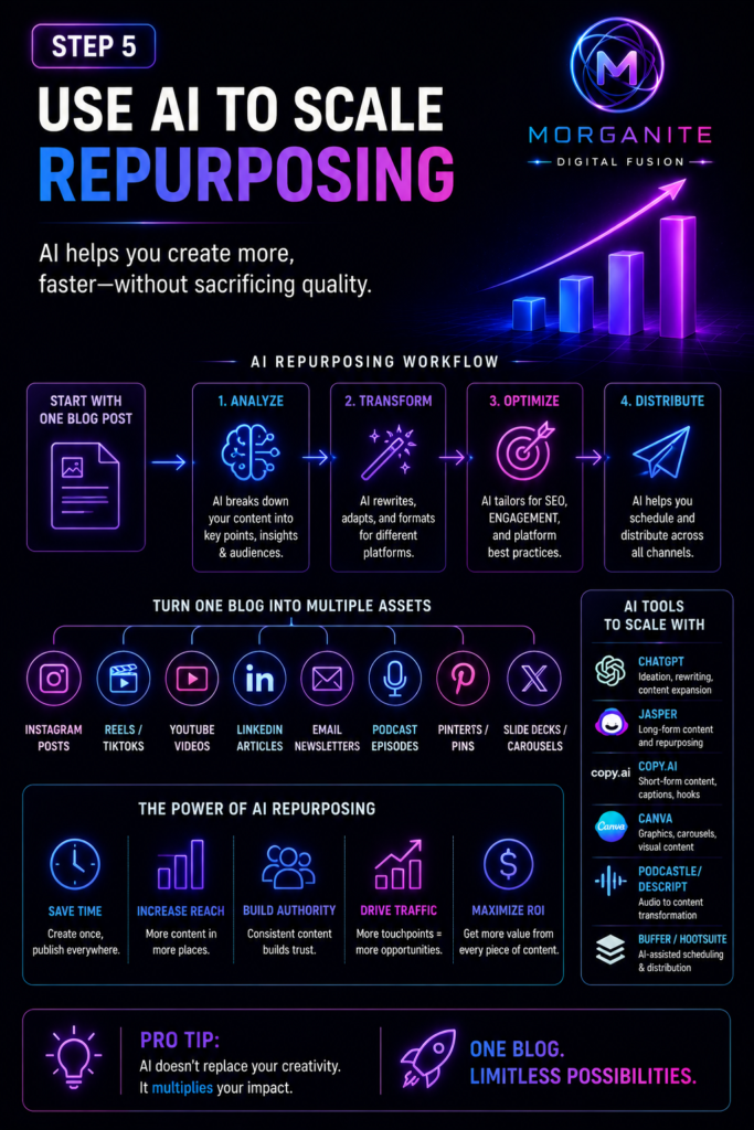 ai powered content repurposing workflow