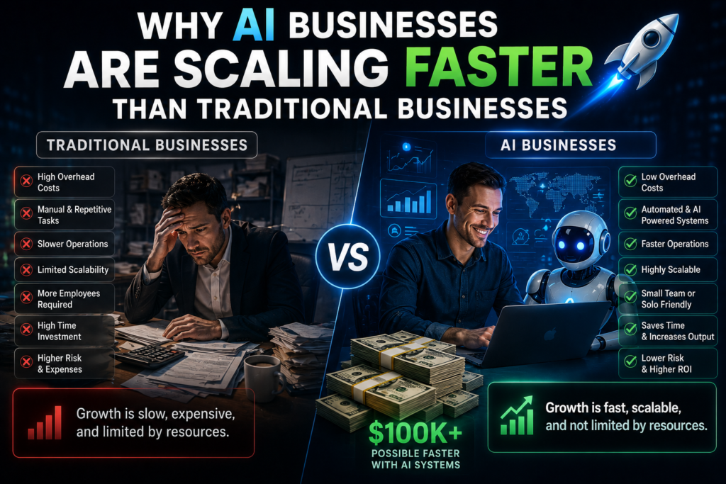ai vs traditional businesses comparison