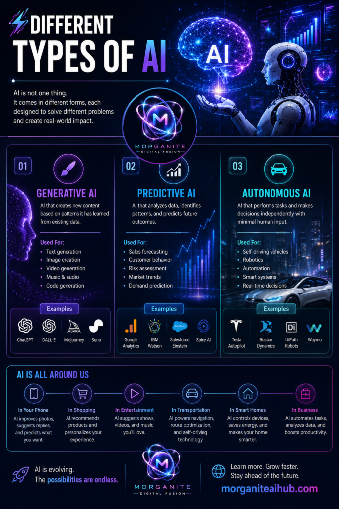 different types of ai infographic